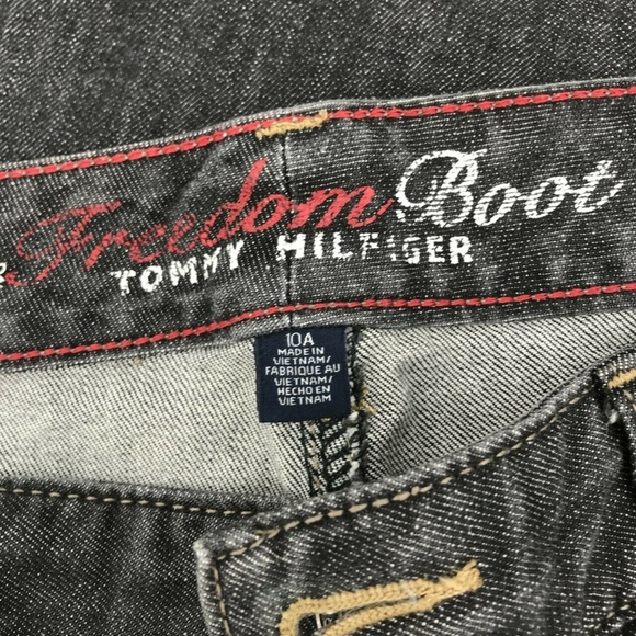 Tommy Hilfiger Freedom Boot Cut Jeans Sz 10A Black - Picture 4 of 5